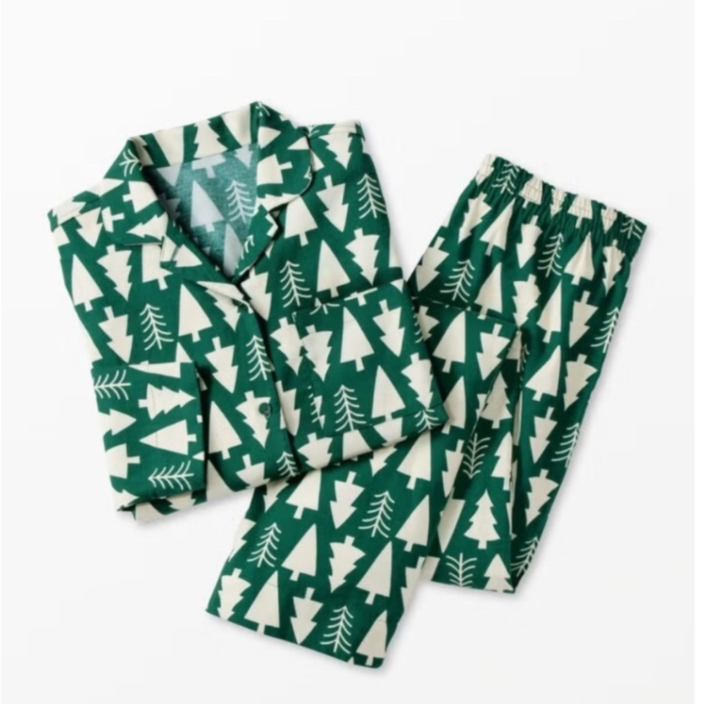 Adult Hanna Andersson Christmas Tree Flannel Pajama Set 🌲